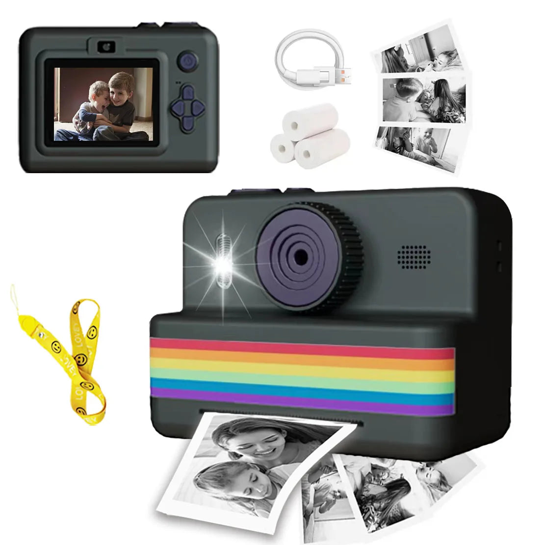 Children's digital camera with instant print function