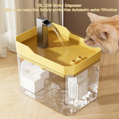 Automatic water fountain for cats
