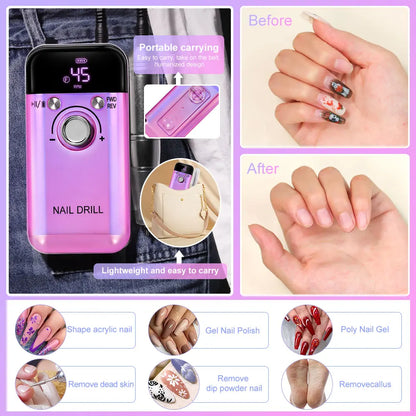 Rechargeable Electric Nail Drill Machine