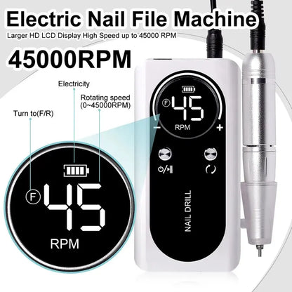 Professional Electric Portable Nail Drill Machine