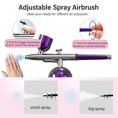 Airbrush Nail with Portable Compressor Kit