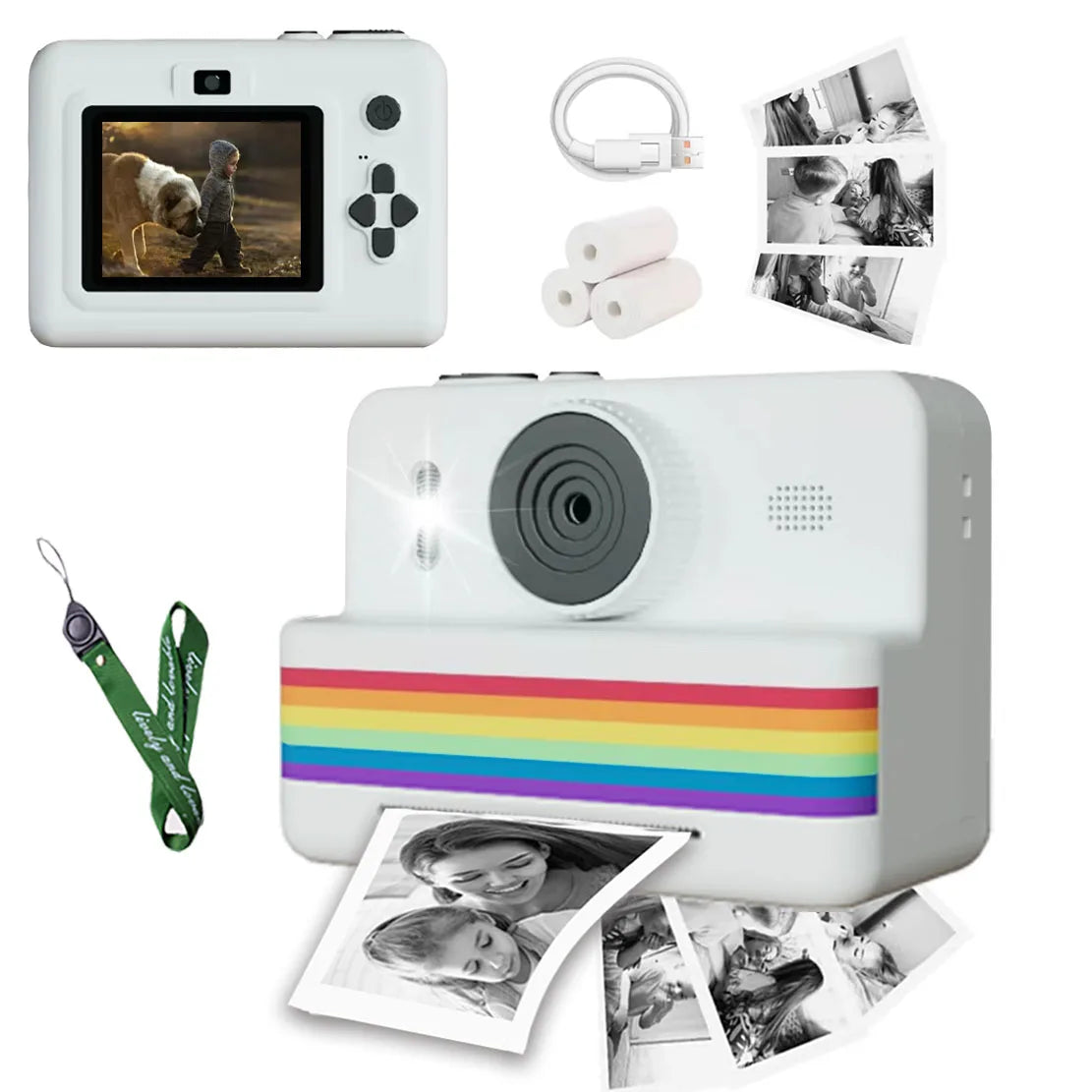 Children's digital camera with instant print function