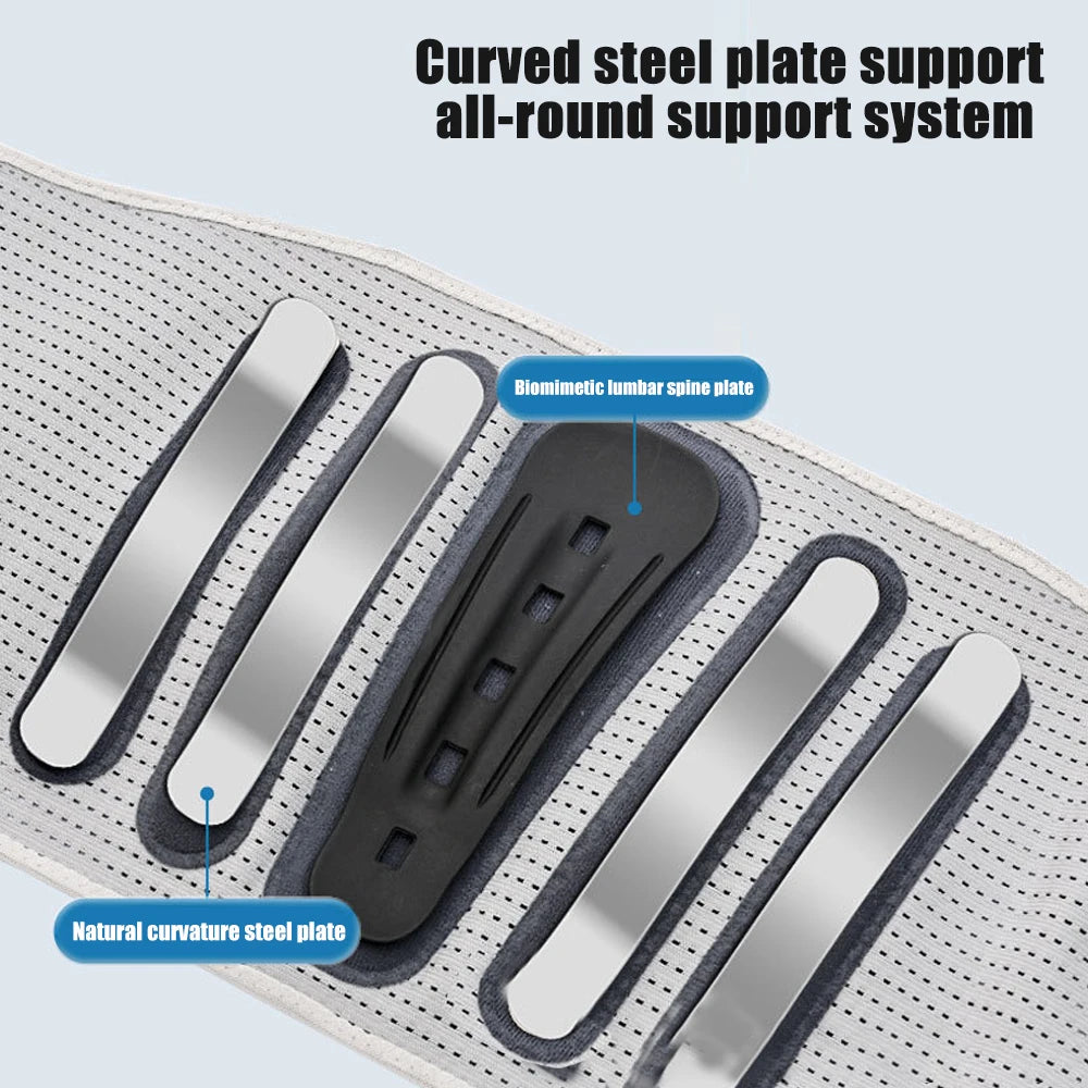 Orthopedic back belt with 8 reinforcing inserts